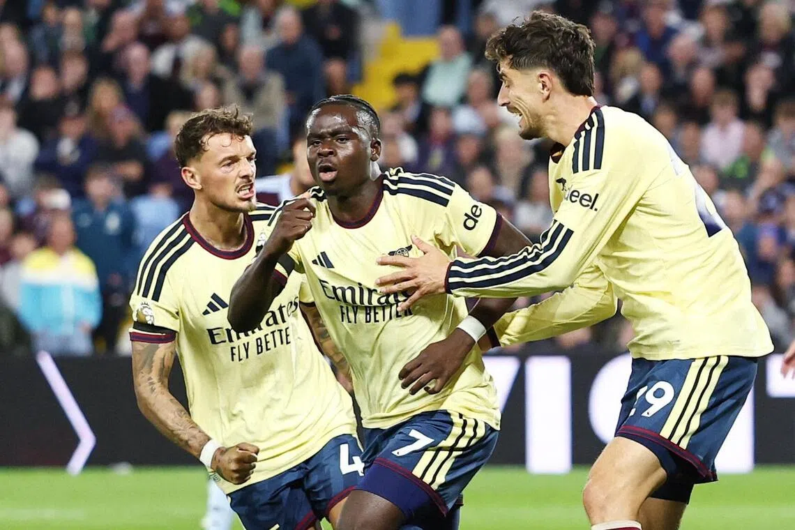 Saka's second-half strike secures Arsenal victory over Aston Villa