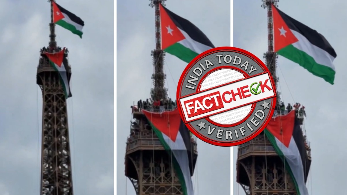 Viral Eiffel Tower Palestine flag video exposed as artificial creation