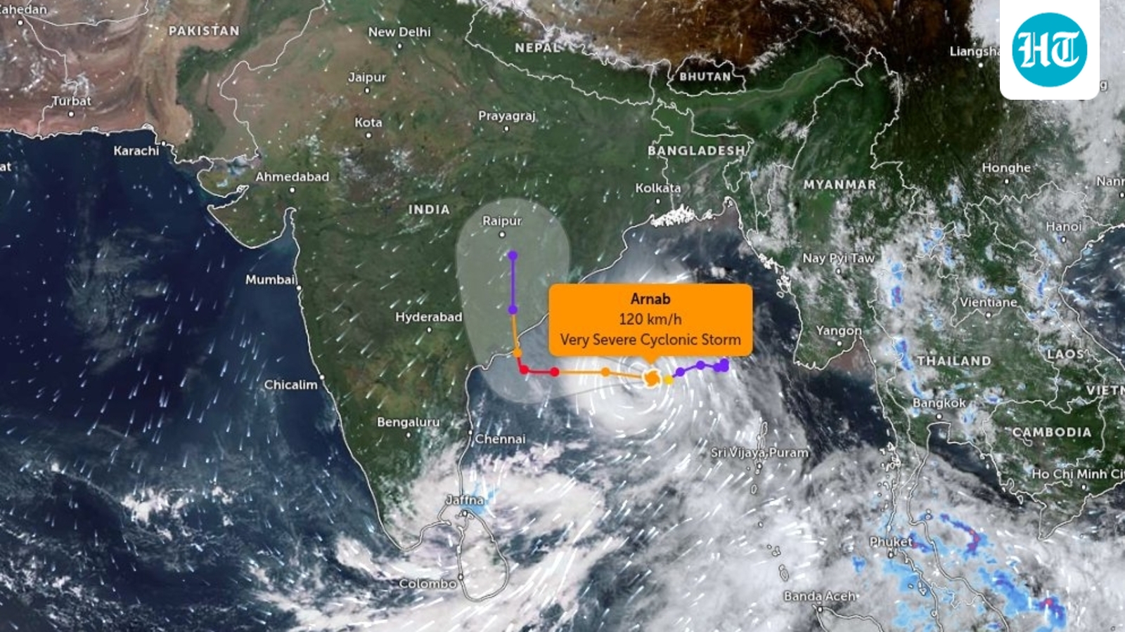 Cyclone Arnab intensifies over Bay of Bengal, targets Andhra Pradesh