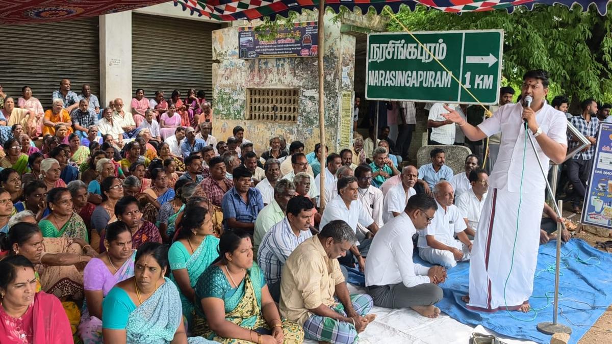 रानीपेट के शोलिंघुर के पास सीवेज प्लांट से ग्रामीणों में विरोध