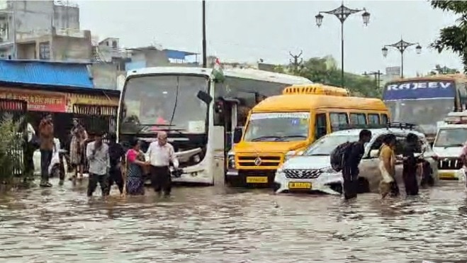 Heavy rainfall brings Gurugram to standstill; flooding disrupts schools, offices