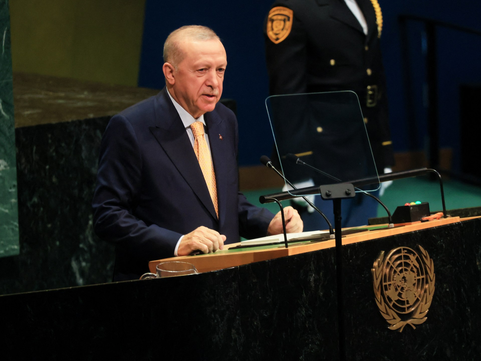 Erdogan accuses Israel of genocidal mindset at UN General Assembly
