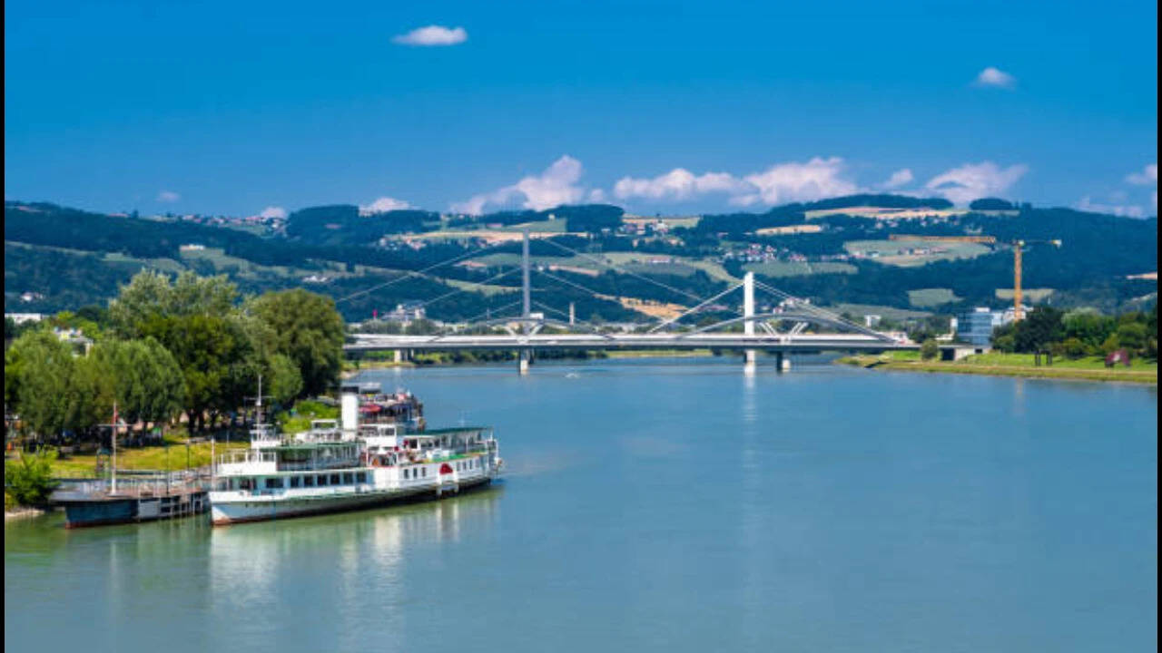 Ancient Roman bridge revealed as Danube water levels drop sharply