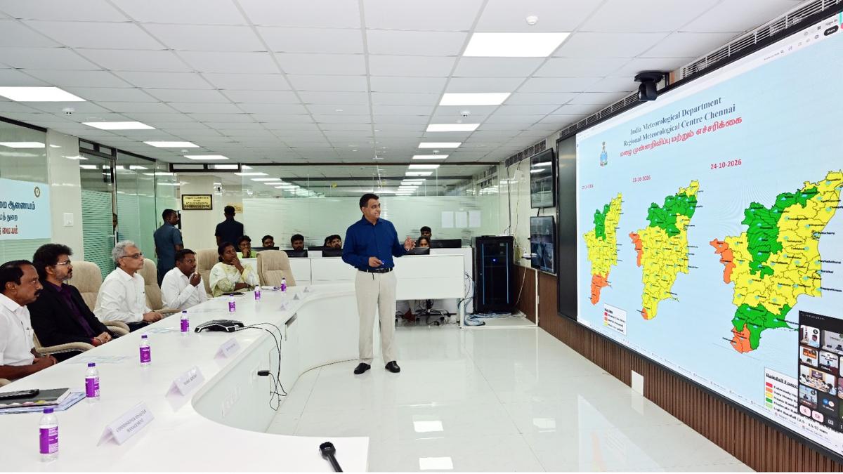 Tamil Nadu CM Vijay reviews monsoon readiness at emergency operations centre