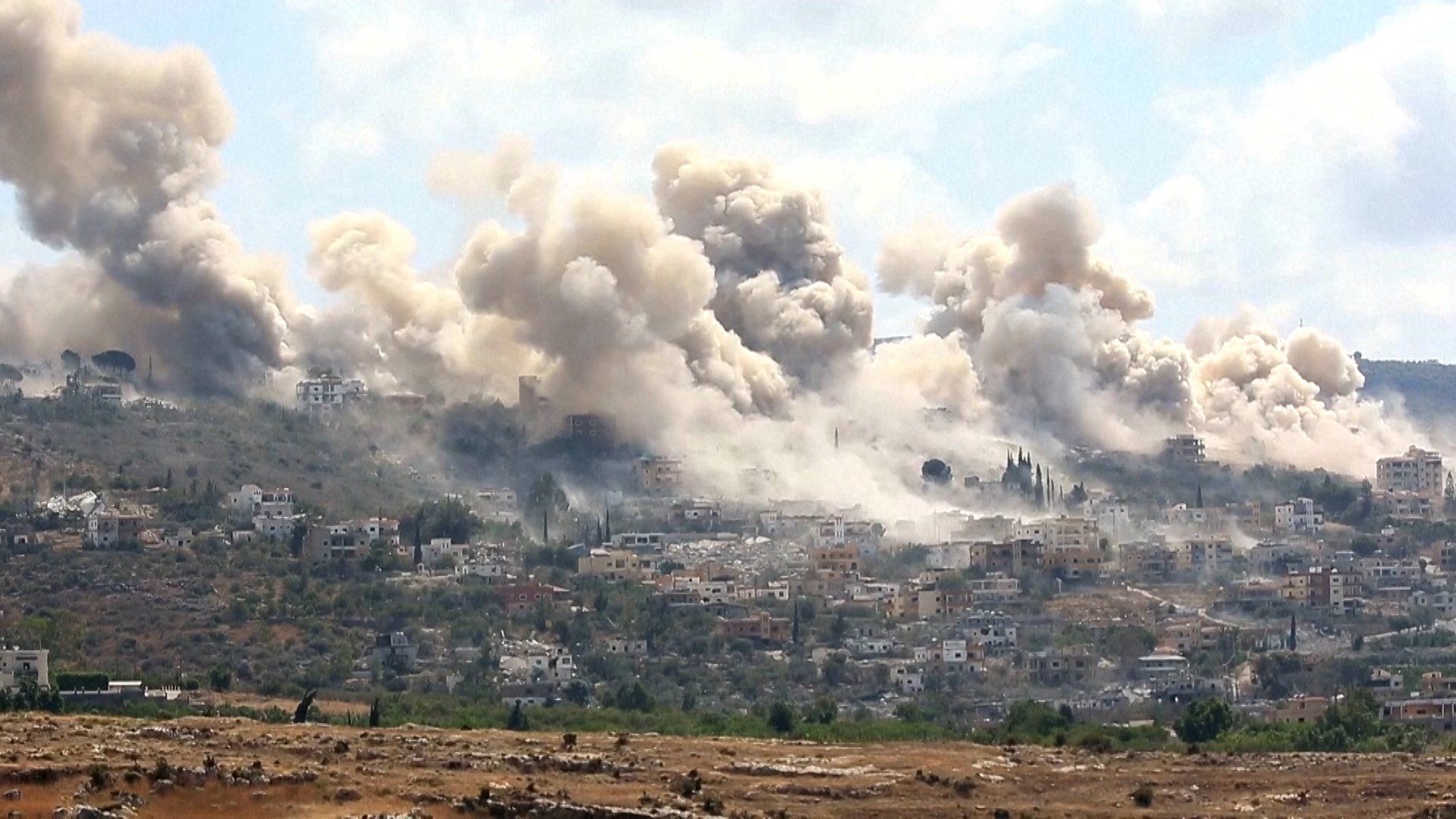 Israeli airstrikes pound southern Lebanon town as civilians evacuate