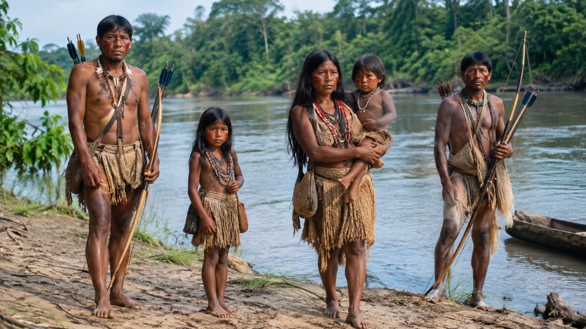 Isolated Amazonian tribe emerges from forest, seeks food and water