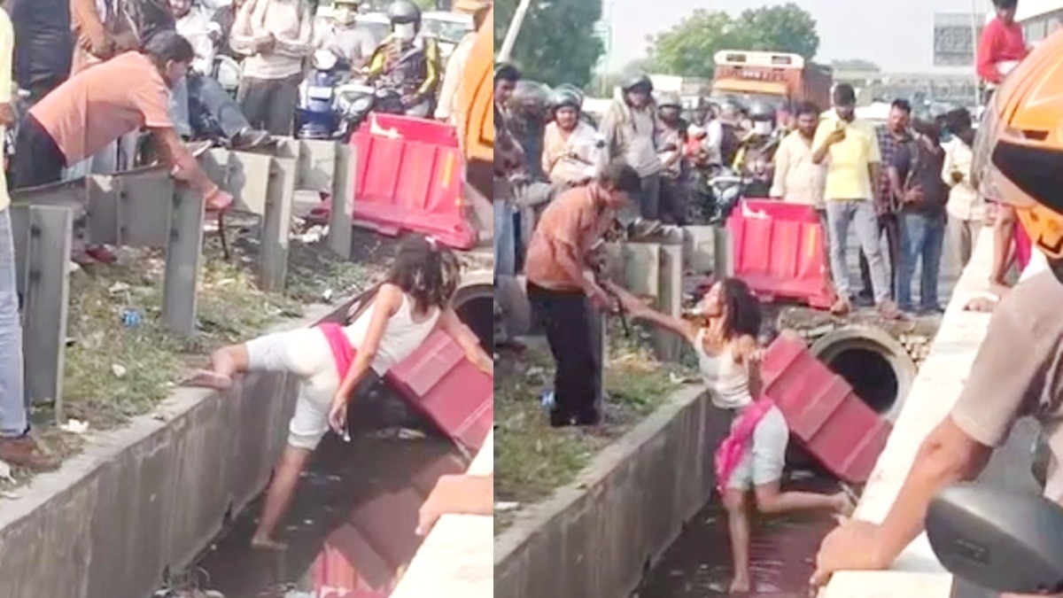 Intoxicated US woman rescued from Delhi drain, allegedly abuses rescuers