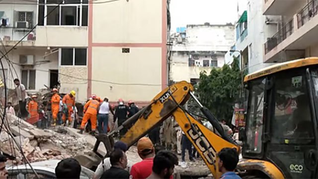 Four killed as six-storey building collapses in Delhi