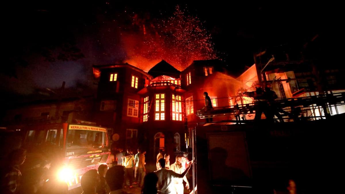 Major fire engulfs historic Koder House in Fort Kochi