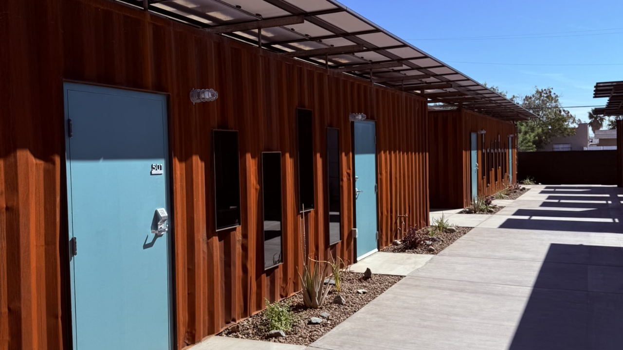 Phoenix converts shipping containers into homes for homeless seniors