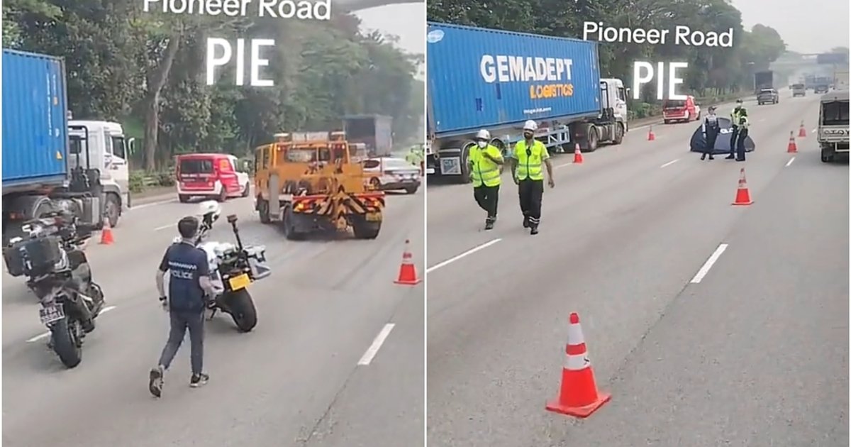 Elderly pedestrian dies after minibus collision on PIE expressway