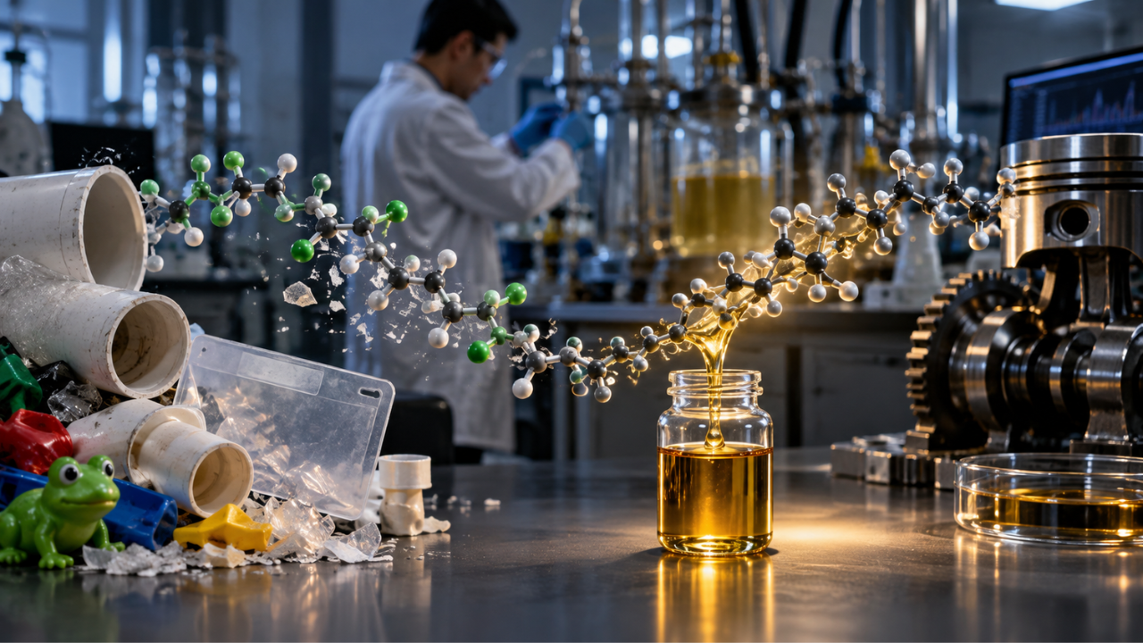 Researchers develop method to convert waste PVC into engine lubricant