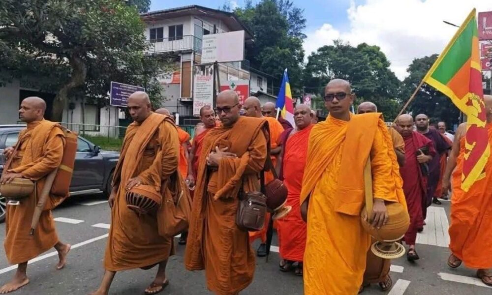 Nationwide march for detained Buddhist monk concludes in Western Province