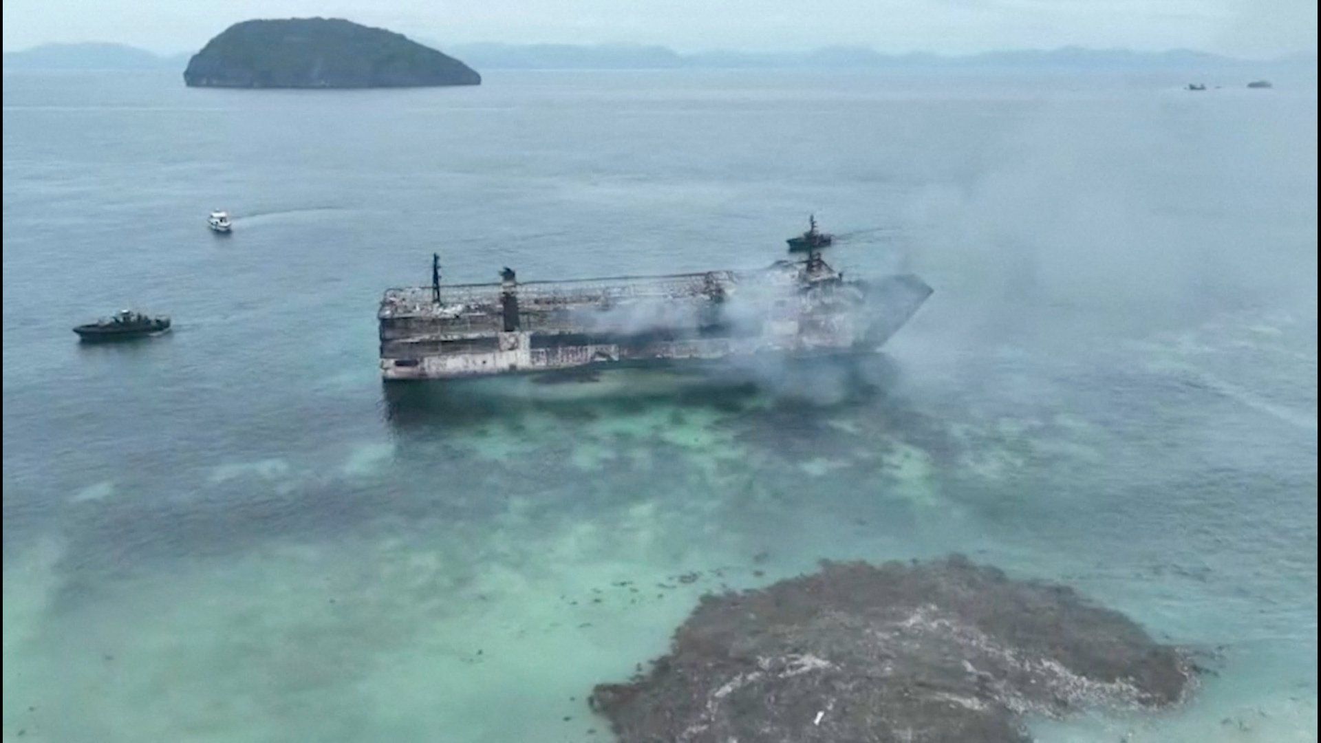 Aerial footage reveals extent of Philippine ferry disaster off Palawan coast