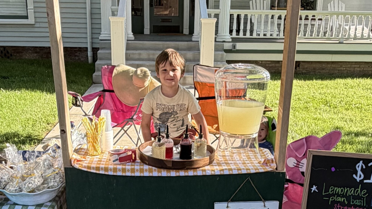 Young child's lemonade stand fundraiser aids local food charity
