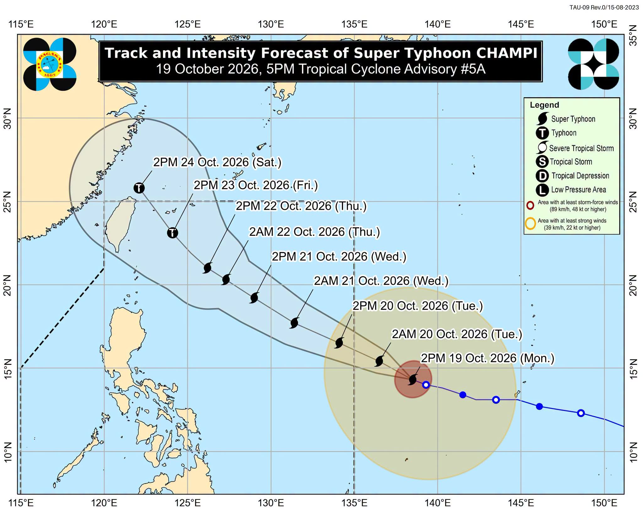 Typhoon Champi to bring strong winds to Northern Luzon this week