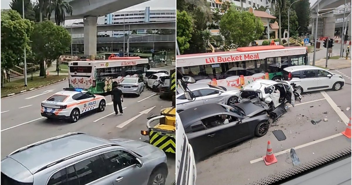 Seven-vehicle collision at Jurong East sends three to hospital