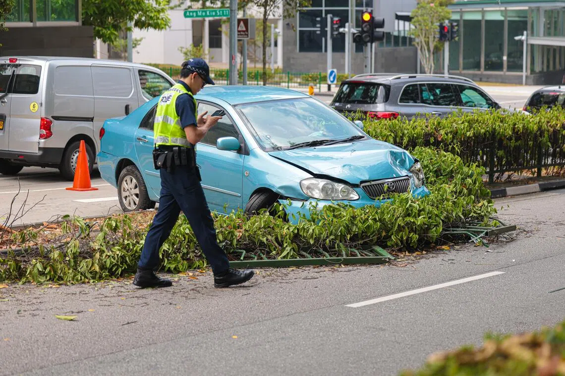 Driver arrested for drink-driving after crash in Ang Mo Kio
