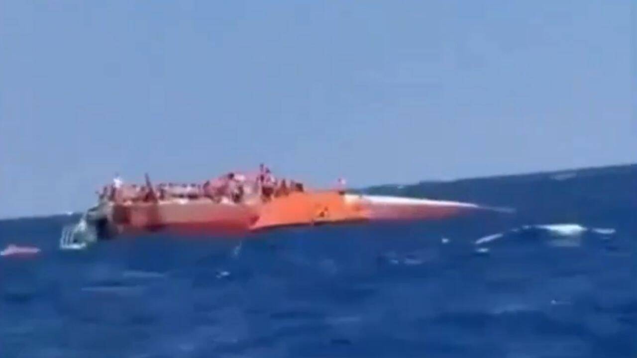 Ferry capsizes off Cyprus coast; seven dead, dozens missing