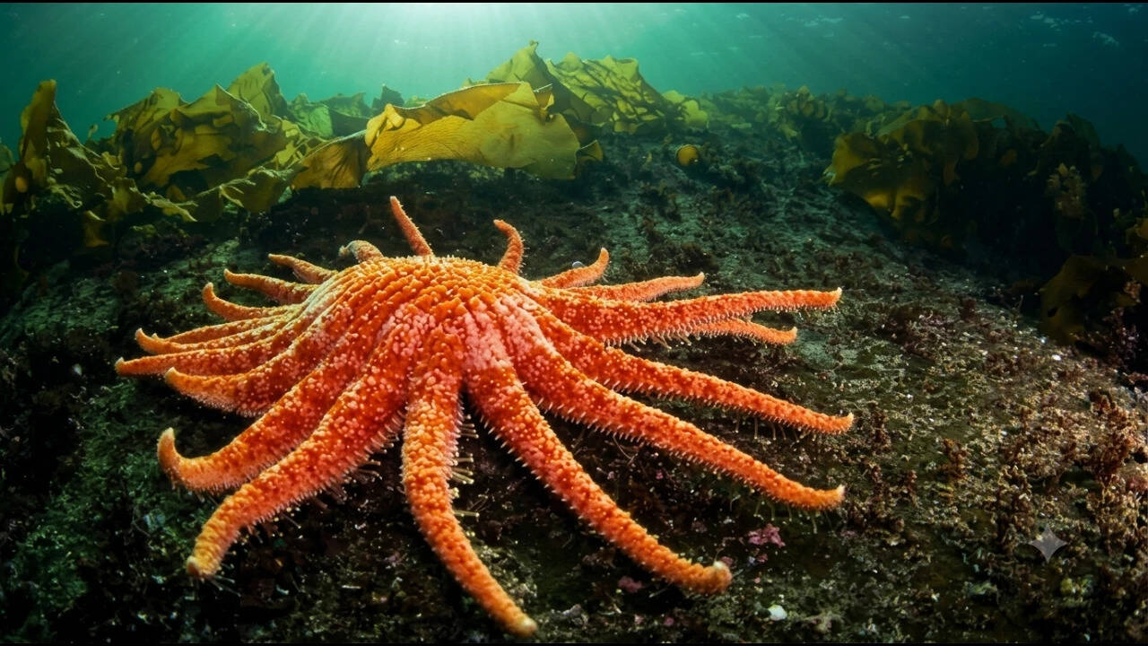 Lab-bred sea stars released to revive US kelp forests