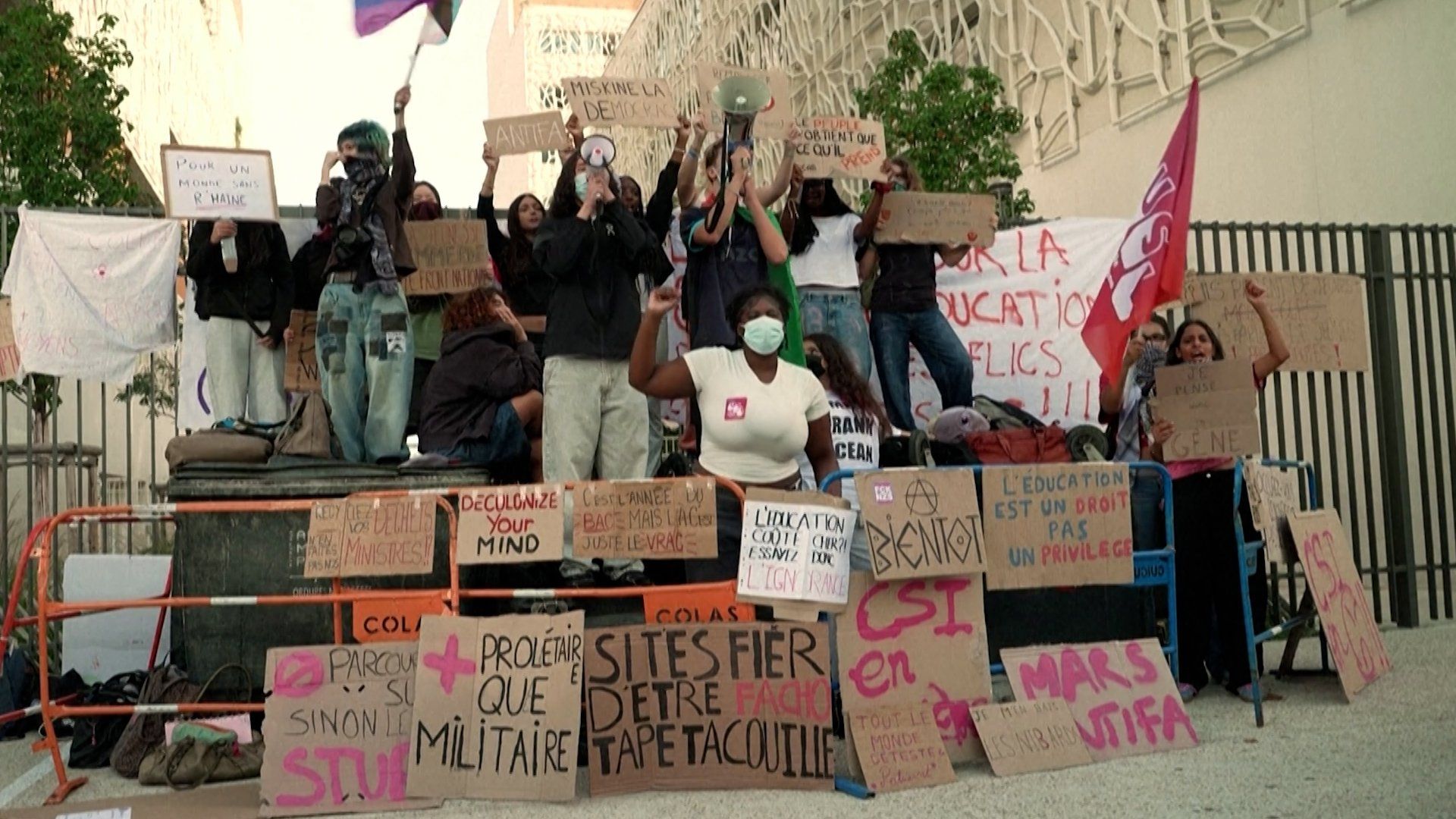 French students escalate education protests with school blockades