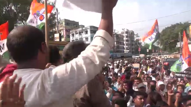 TMC stages protest in Kolkata demanding official's resignation