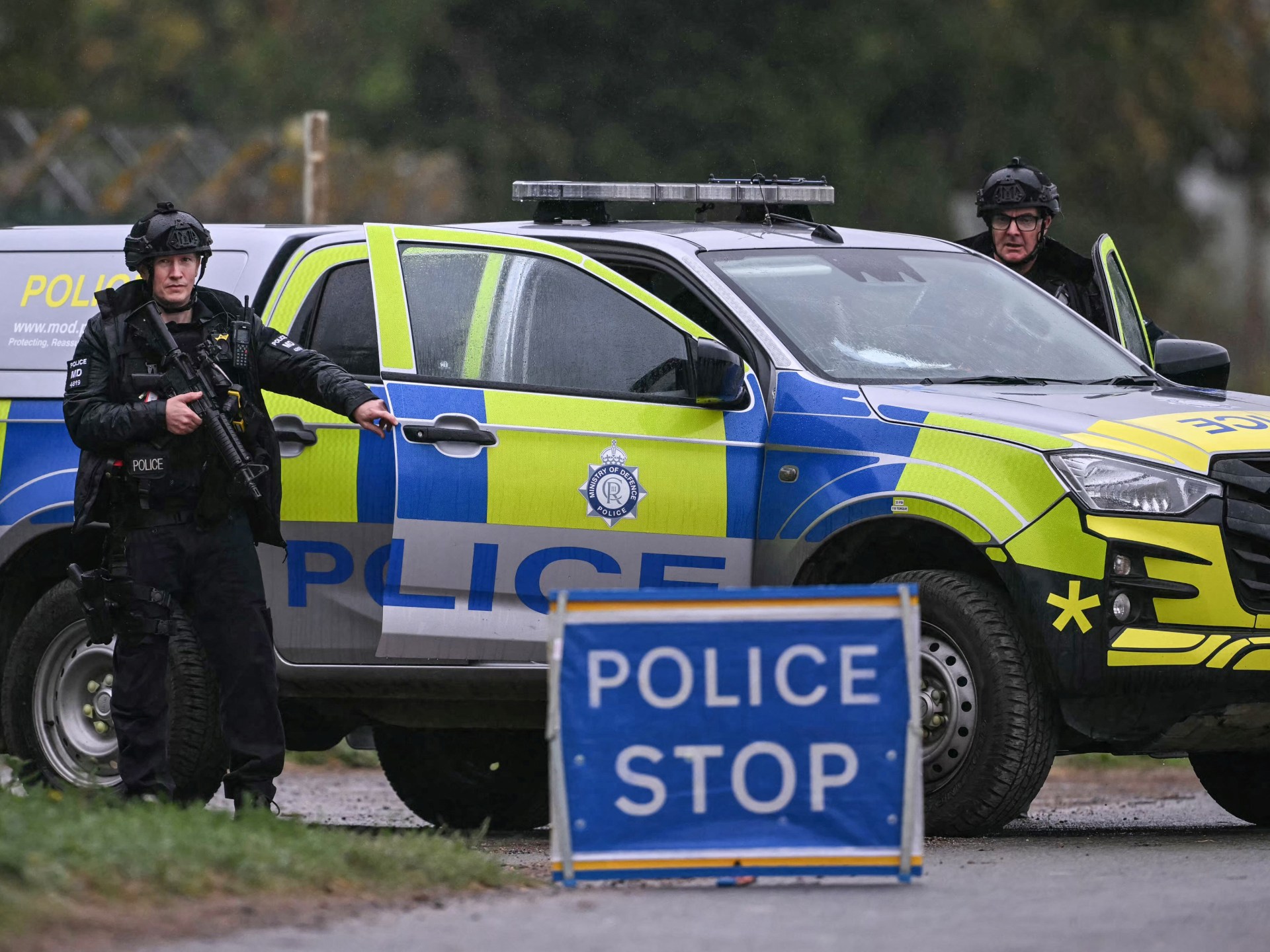 Five arrested on terror charges near US-allied RAF base in UK