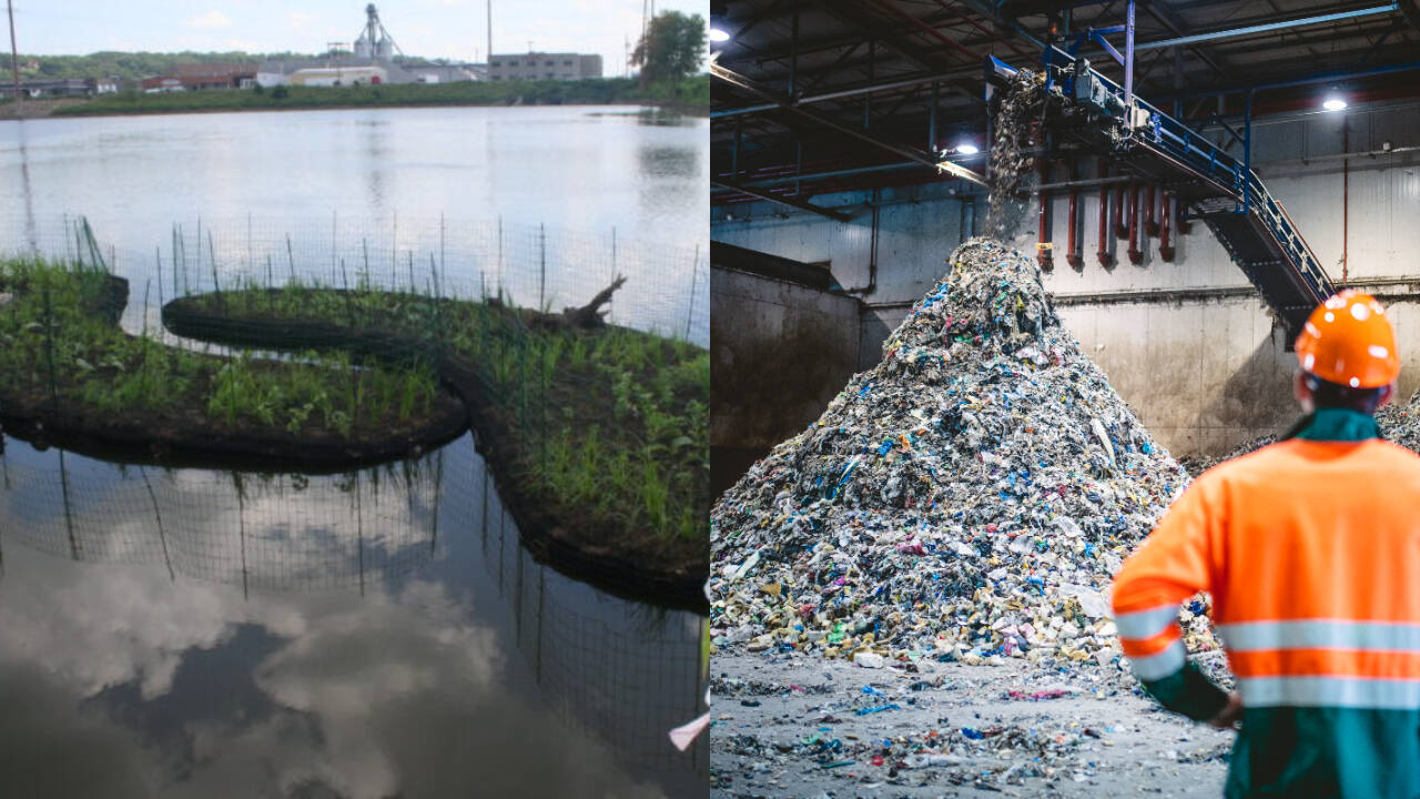 US city transforms recycled bottles into floating wetland islands
