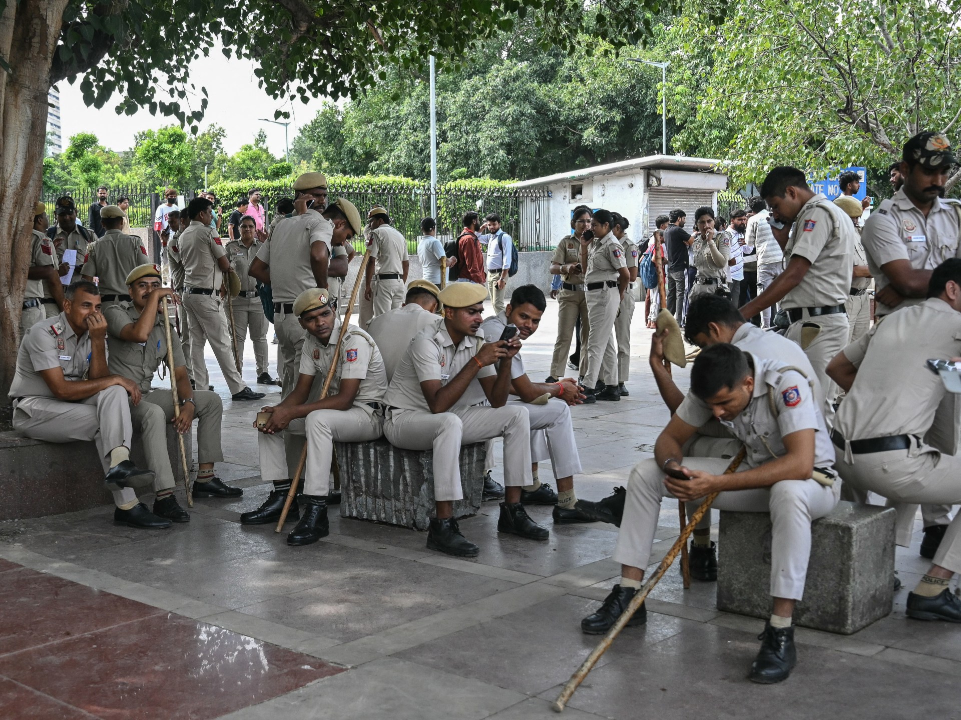 Delhi police tighten security as youth movement protests activist detentions