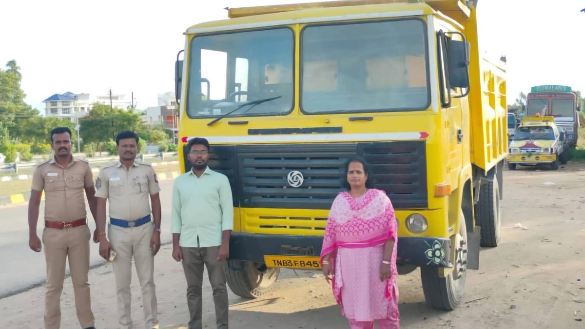 Driver arrested for illegal blue metal transport in Tamil Nadu