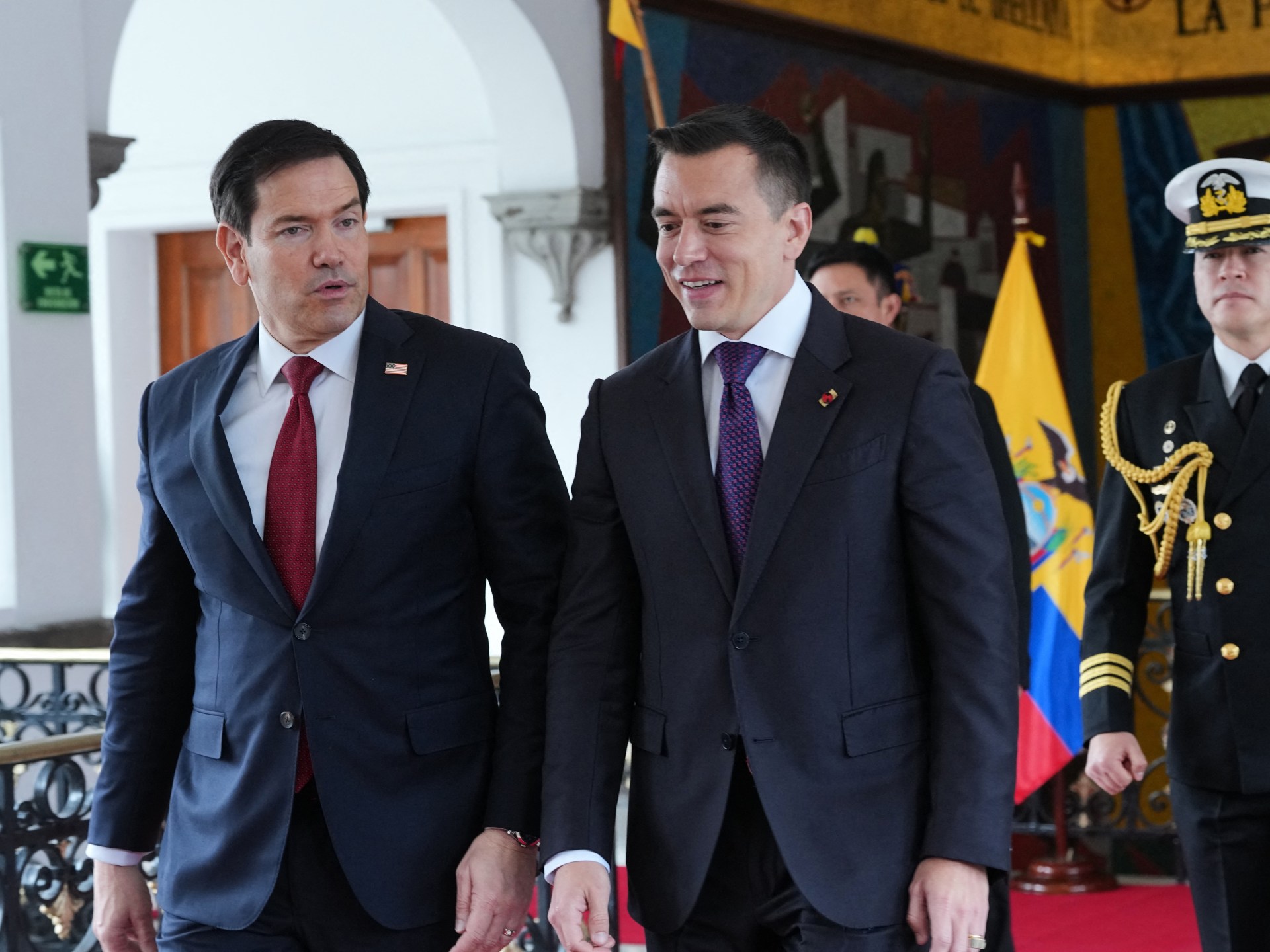 US pledges $45 million security aid, naval support to Ecuador