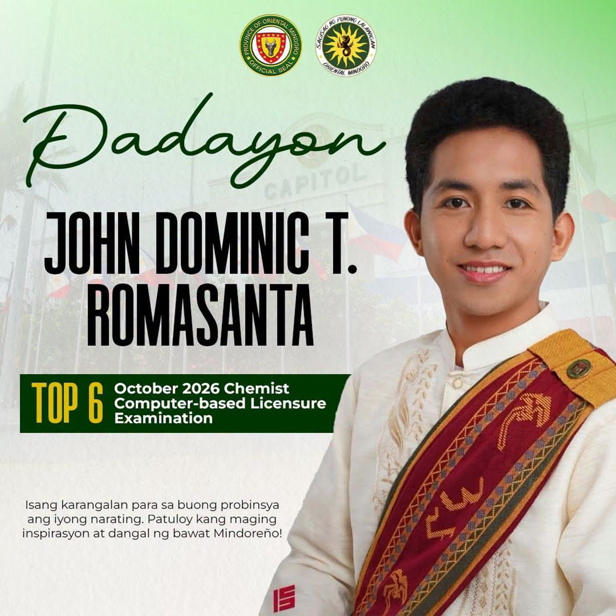 Mindoro chemist places sixth in October 2026 licensure exam
