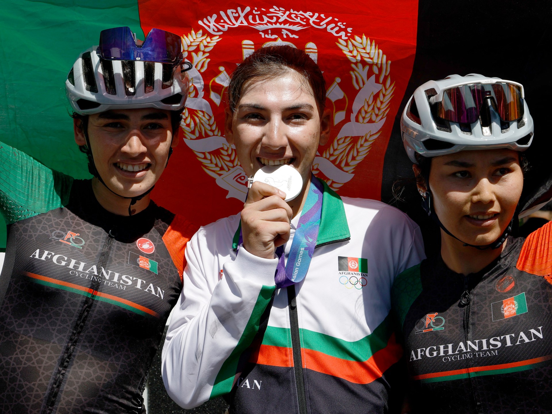 Afghan cyclist who fled Taliban claims Asian Games silver medal
