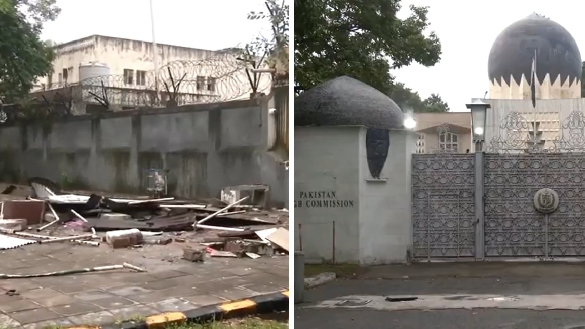 India removes security barriers outside Pakistan High Commission in Delhi