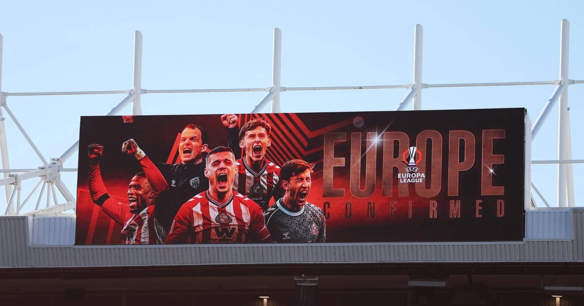 Sunderland return to European football after 53-year absence