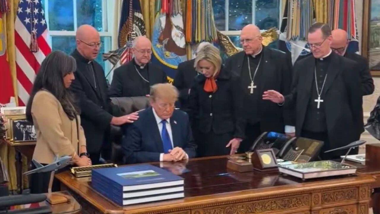 White House stands by Trump as archbishop clarifies controversial prayer event