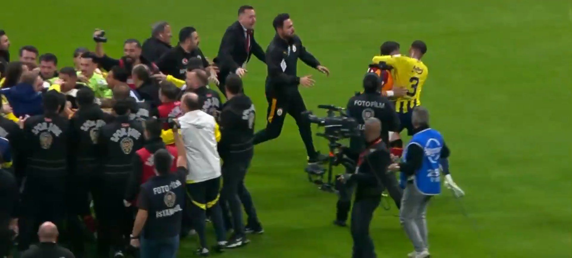 Players clash in violent brawl during Istanbul derby between rivals
