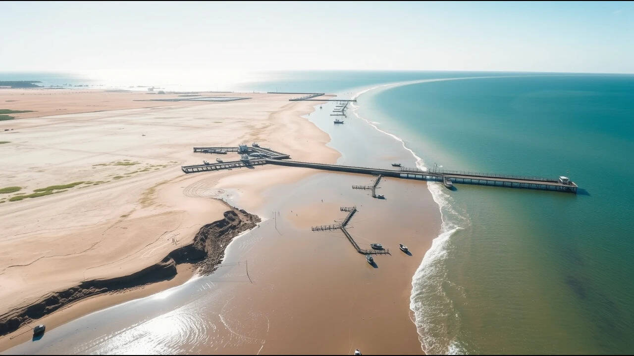 Thai fishing pier altered coastline dramatically over 13 years