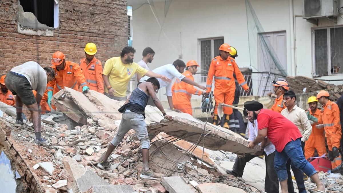 Delhi building collapse triggers major rescue operation; CM visits site