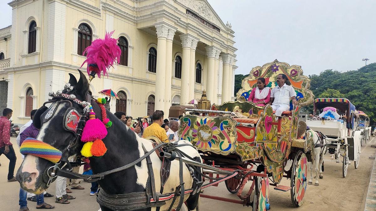 मैसूर दशहरा 2026: पशुओं ने समारोह में चोरी कर लिए सभी नजारे