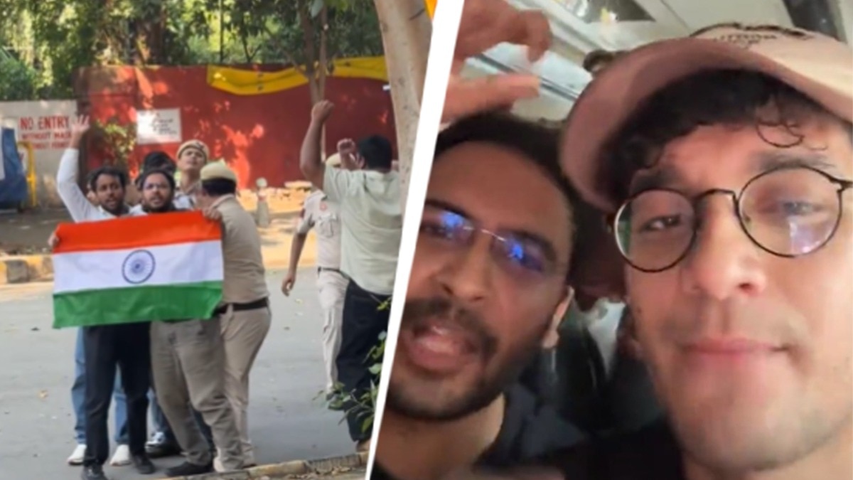 जंतर मंतर में घुसने के लिए फाटक कूदे सीजेपी के कार्यकर्ता, हिरासत में लिए गए