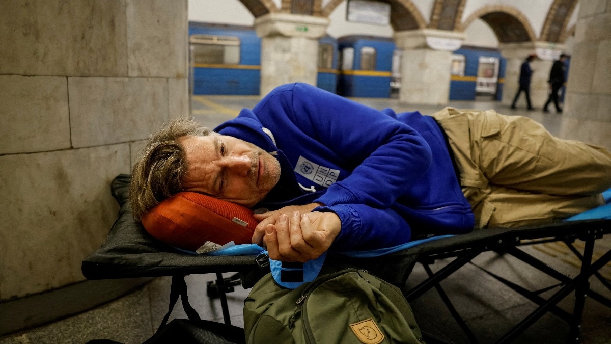 Game of Thrones star Nikolaj Coster-Waldau shelters during Ukraine air raid