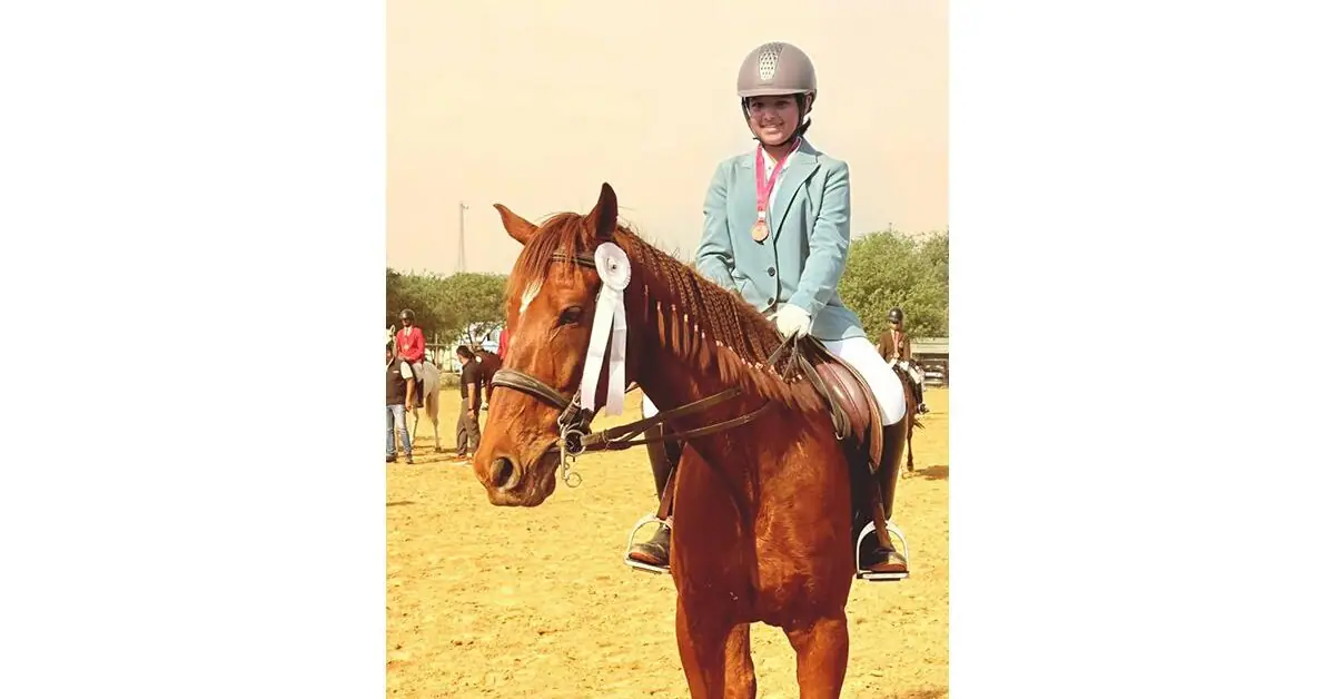 Young Equestrian Mahika Gill Wins Multiple Medals in Competition