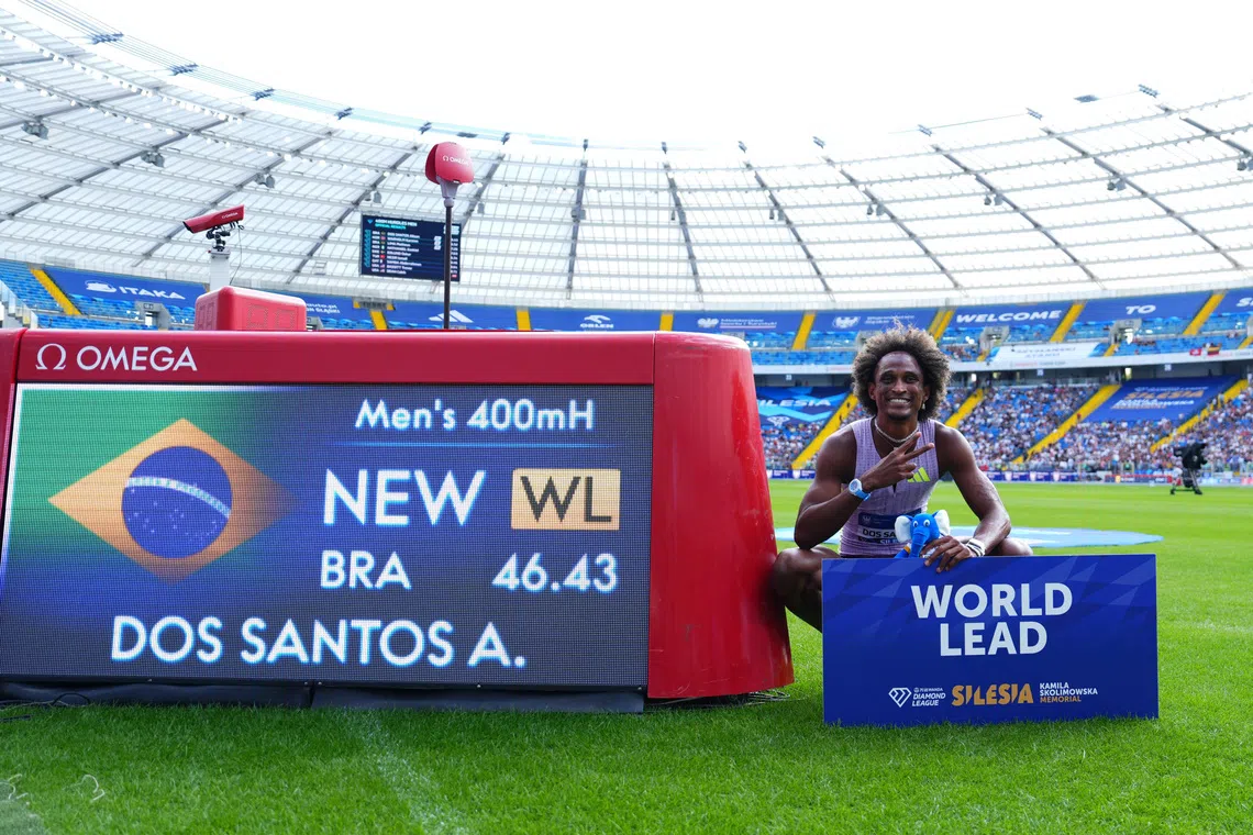 Dos Santos Shatters 400m Hurdles World Record in Zurich