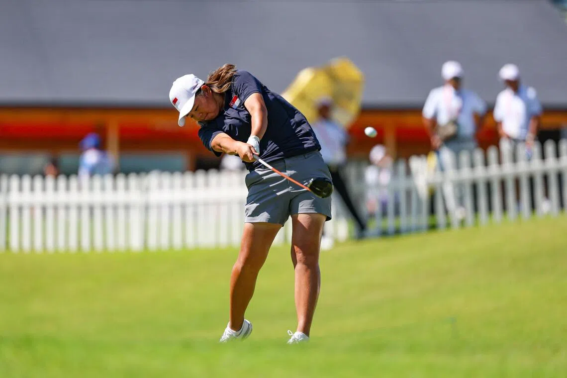 Tan leads Asian Games women's golf after opening round