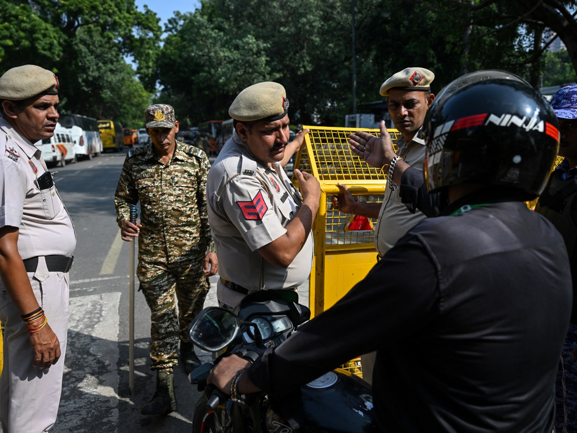 Indian police detain protest movement leaders at New Delhi demonstration