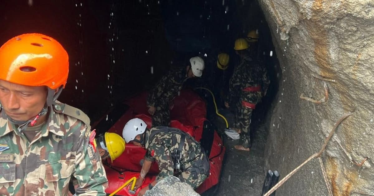 Two rescued from Nepal hydropower tunnel collapse; hundreds still trapped