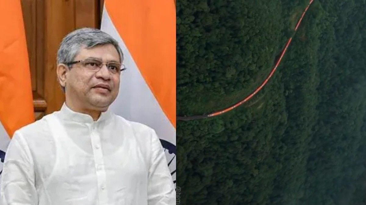 Drone footage of Vande Bharat train winds through dense forests, goes viral