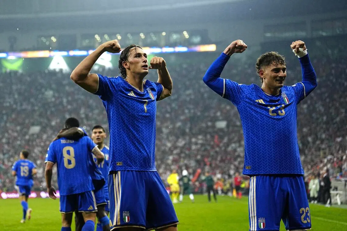 Italy bounces back in Turkey; France edges Belgium in Nations League