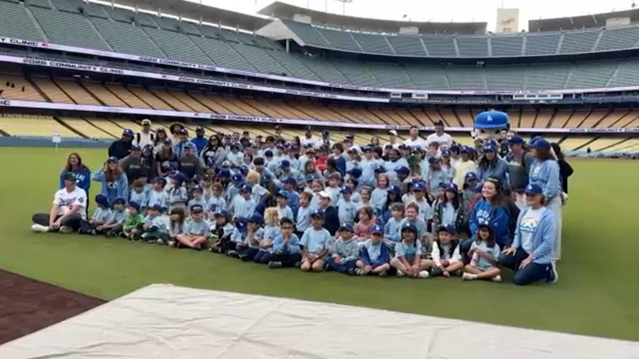Actor Will Smith hosts wildfire-affected students at baseball stadium